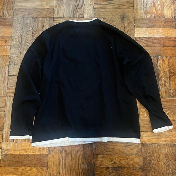 AKINGS Double Hem L/S T-shirt - Black (Size M) - Picture 2 of 2